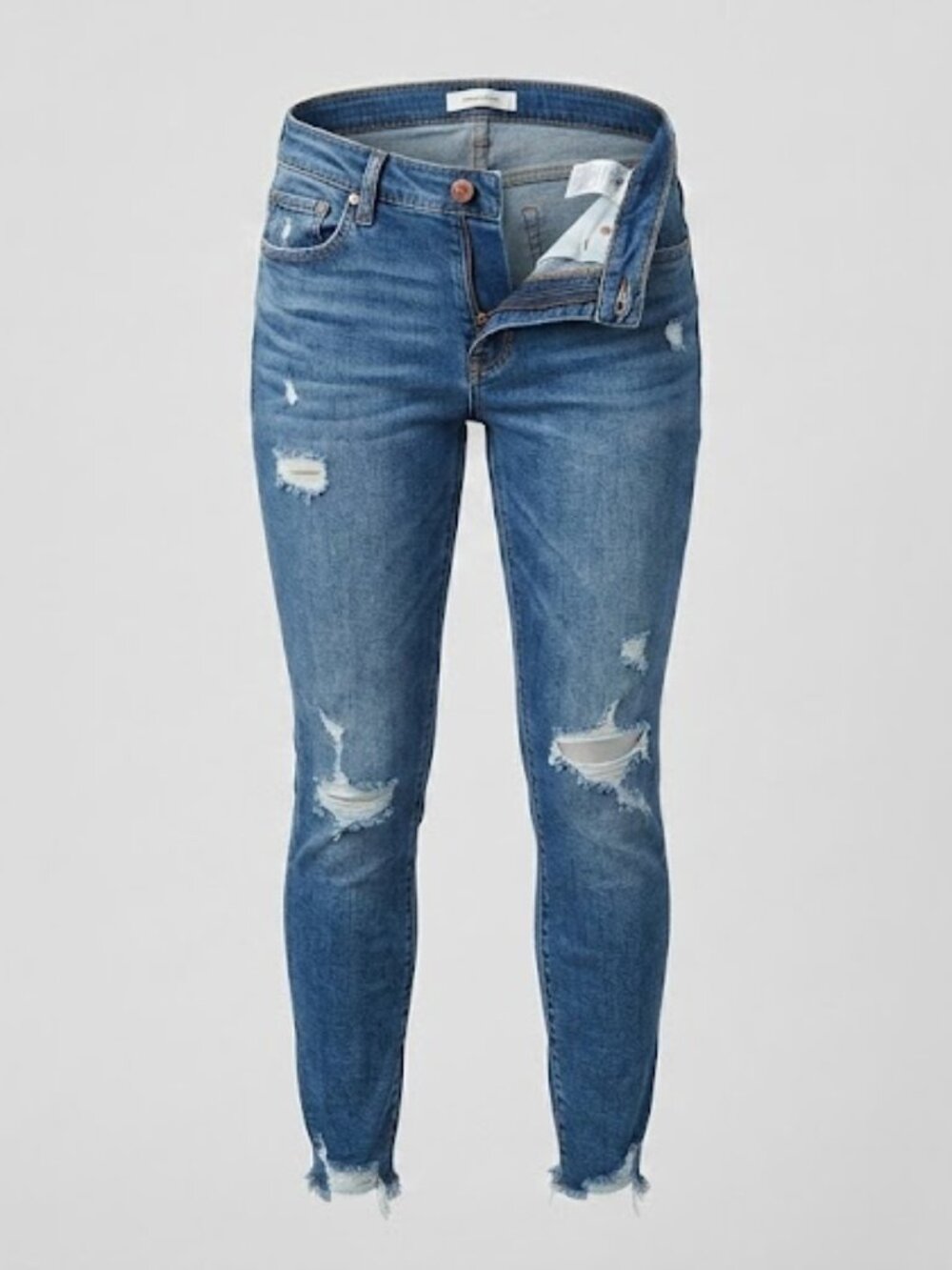 Abercrombie & Fitch Ultra High Rise Super Skinny Distressed Edgy Jeans Y2K EUC
